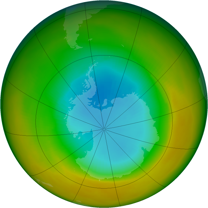 Antarctic ozone map for September 1979